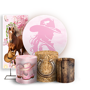 KIT Redondo Trio e Faixa - Cavalo - Sublimado 3D