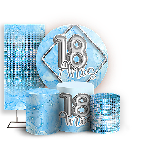 KIT Redondo Trio e Faixa - 18 Anos - Sublimado 3D