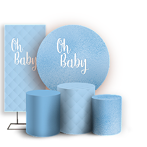 KIT Redondo Trio e Faixa - Oh Baby - Sublimado 3D