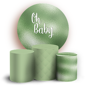 KIT Redondo e Trio - Oh Baby - Sublimado 3D