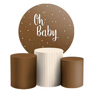 KIT Redondo e Trio - Oh Baby - Sublimado 3D