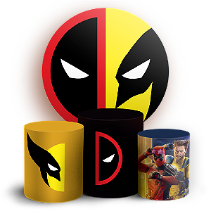 KIT Redondo e Trio - Dead Pool e Wolverine - Sublimado 3D