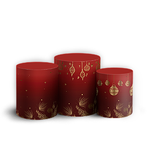 Trio Cilindro - Natal - Sublimado 3D + Elástico