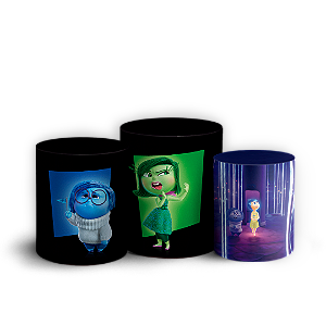 Trio Cilindro - Divertida Mente - Sublimado 3D + Elástico