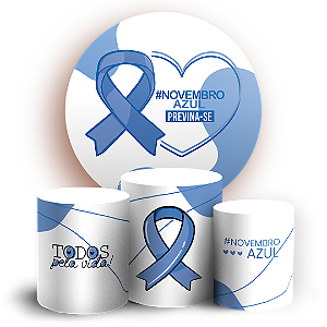 KIT Redondo e Trio - Novembro Azul - Sublimado 3D