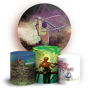 KIT Redondo e Trio - Zoro One Piece - Sublimado 3D