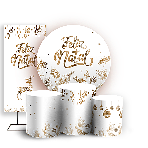 KIT Redondo Trio e Faixa - Natal - Sublimado 3D