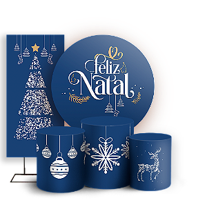 KIT Redondo Trio e Faixa - Natal - Sublimado 3D