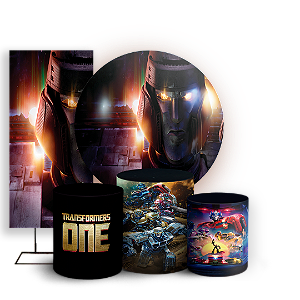 KIT Redondo Trio e Faixa - Transformers - Sublimado 3D