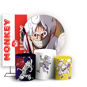 KIT Redondo Trio e Faixa - Luffy One Piece - Sublimado 3D