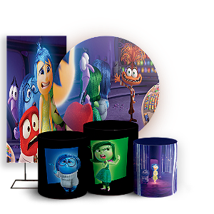 KIT Redondo Trio e Faixa - Divertida Mente - Sublimado 3D