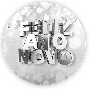 Painel Redondo - Ano Novo - Sublimado 3D