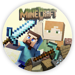 Capa Mini Painel Sublimado - Minecraft