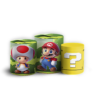 Trio Cilindro - Super Mario - Sublimado 3D + Elástico
