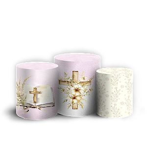 Trio Cilindro - Batizado - Sublimado 3D + Elástico