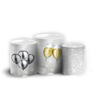 Trio Cilindro - Ano Novo - Sublimado 3D + Elástico