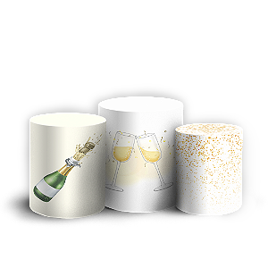 Trio Cilindro - Ano Novo - Sublimado 3D + Elástico