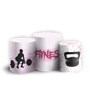 Trio Cilindro - Academia - Sublimado 3D + Elástico