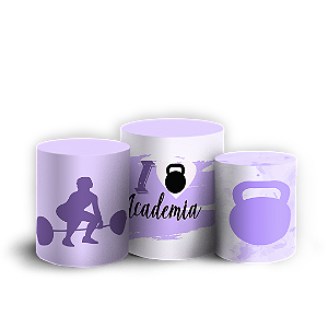 Trio Cilindro - Academia - Sublimado 3D + Elástico