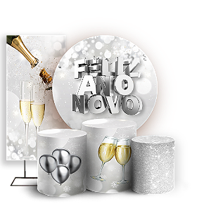 KIT Redondo Trio e Faixa - Ano Novo - Sublimado 3D