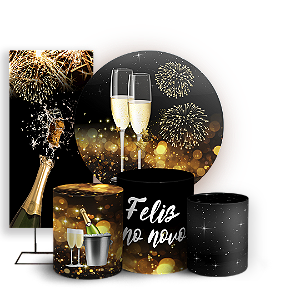 KIT Redondo Trio e Faixa - Ano Novo - Sublimado 3D