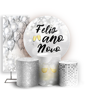 KIT Redondo Trio e Faixa - Ano Novo - Sublimado 3D