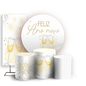 KIT Redondo Trio e Faixa - Ano Novo - Sublimado 3D