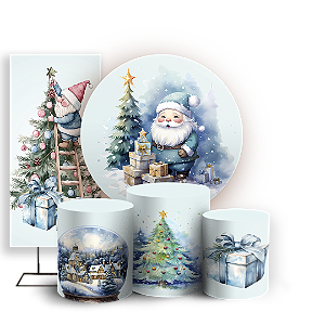 KIT Redondo Trio e Faixa - Natal - Sublimado 3D
