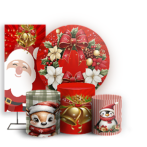 KIT Redondo Trio e Faixa - Natal - Sublimado 3D