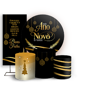 KIT Redondo Trio e Faixa - Ano Novo - Sublimado 3D