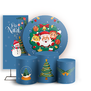 KIT Redondo Trio e Faixa - Natal - Sublimado 3D