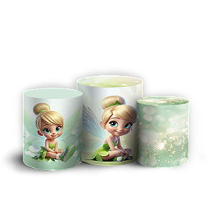 Trio Cilindro - Tinker Bell Sininho - Sublimado 3D + Elástico