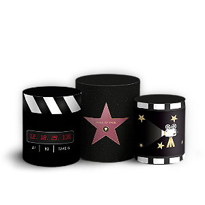 Trio Cilindro - Hollywood - Sublimado 3D + Elástico