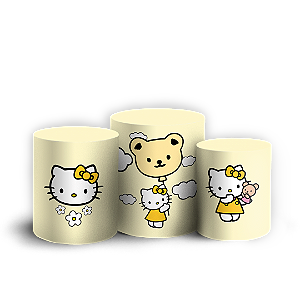 Trio Cilindro - Hello Kitty - Sublimado 3D + Elástico