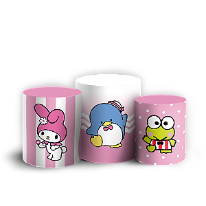 Trio Cilindro - Hello Kitty - Sublimado 3D + Elástico