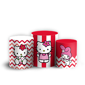 Trio Cilindro - Hello Kitty - Sublimado 3D + Elástico