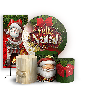 KIT Redondo Trio e Faixa - Natal - Sublimado 3D