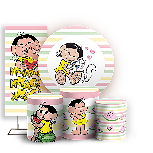 KIT Redondo Trio e Faixa - Magali Turma da Monica - Sublimado 3D