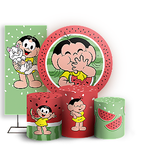 KIT Redondo Trio e Faixa - Magali Turma da Monica - Sublimado 3D