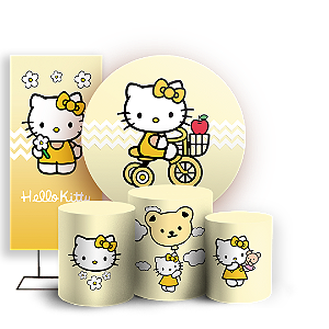 KIT Redondo Trio e Faixa - Hello Kitty - Sublimado 3D