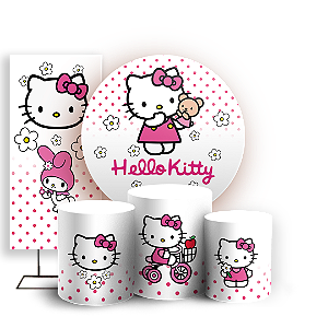 KIT Redondo Trio e Faixa - Hello Kitty - Sublimado 3D