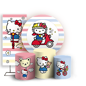 KIT Redondo Trio e Faixa - Hello Kitty - Sublimado 3D