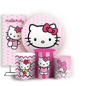 KIT Redondo Trio e Faixa - Hello Kitty - Sublimado 3D