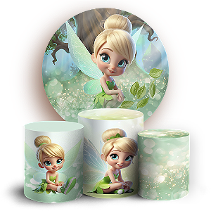 KIT Redondo e Trio - Tinker Bell Sininho - Sublimado 3D