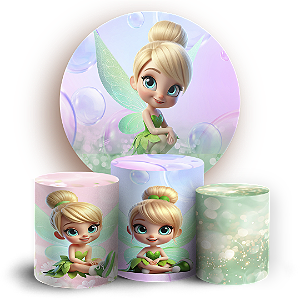 KIT Redondo e Trio - Tinker Bell Sininho - Sublimado 3D
