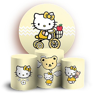 KIT Redondo e Trio - Hello Kitty - Sublimado 3D