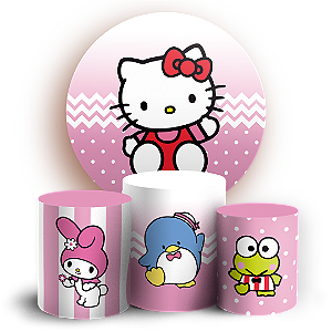 KIT Redondo e Trio - Hello Kitty - Sublimado 3D