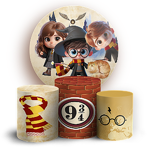 KIT Redondo e Trio - Harry Potter - Sublimado 3D