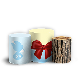 Trio Cilindro - Branca De Neve - Sublimado 3D