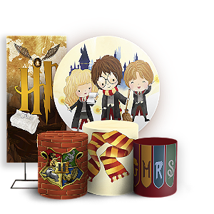 KIT Redondo Trio e Faixa - Harry Potter - Sublimado 3D